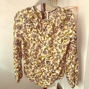 Floral Blouse🌻 long sleeve w/ frill collar
